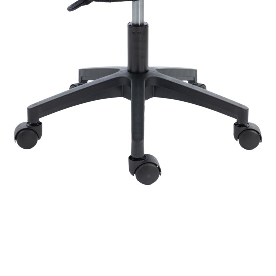 Καρέκλα γραφείου Plymot  mesh χρώμα μαύρο 48x58x112-122εκ