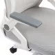Καρέκλα γραφείου Plymot  λευκή - mesh γκρι 48x58x112-122εκ