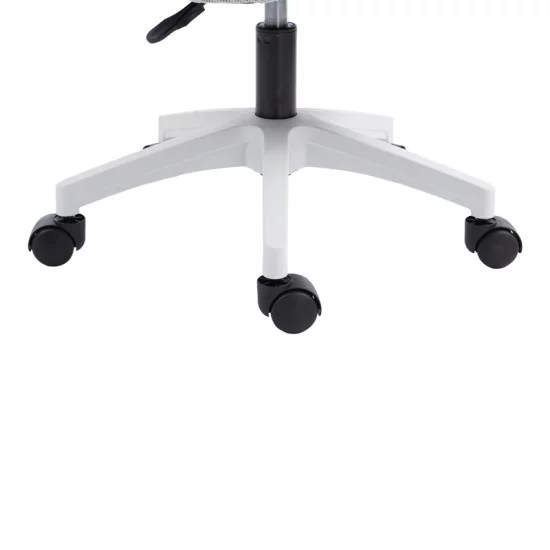 Καρέκλα γραφείου Plymot  λευκή - mesh γκρι 48x58x112-122εκ