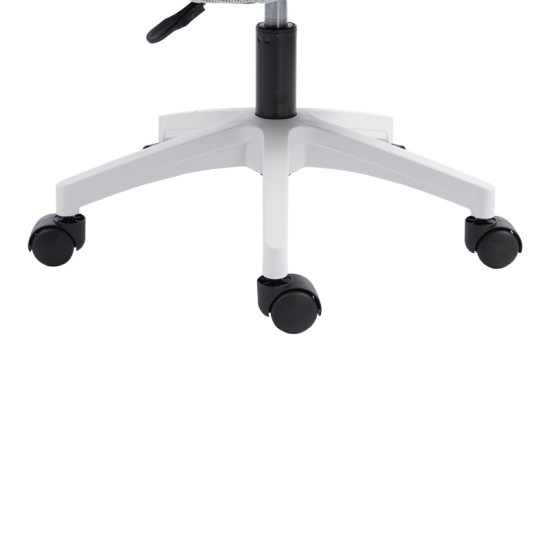 Καρέκλα γραφείου Plymot  λευκή - mesh μαύρο 48x58x112-122εκ