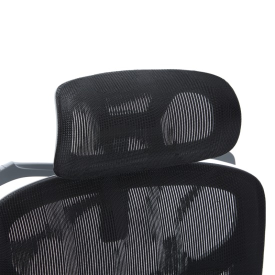 Καρέκλα γραφείου διευθυντη Vigo  γκρι- mesh μαύρο 52x70x118-124εκ