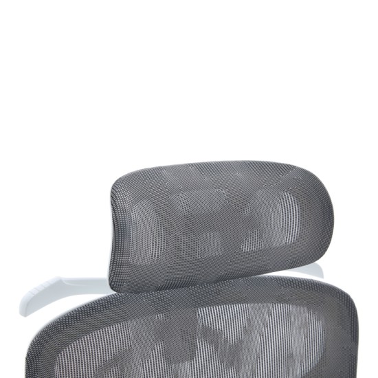 Καρέκλα γραφείου διευθυντη Vigo  λευκό- mesh γκρι 52x70x118-124εκ