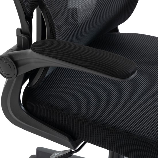 Καρέκλα γραφείου διευθυντή Mainz  mesh χρώμα μαύρο 50x60x112-122εκ