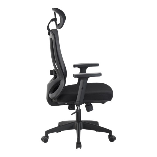 Καρέκλα γραφείου διευθυντή Magida  mesh μαύρο 58.5x66x115-125εκ