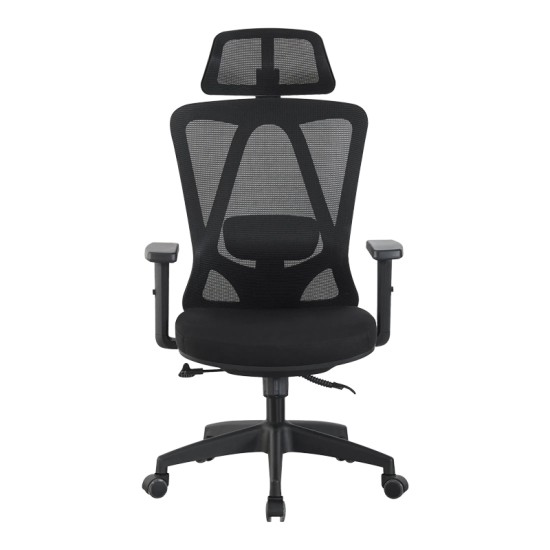 Καρέκλα γραφείου διευθυντή Magida  mesh μαύρο 58.5x66x115-125εκ