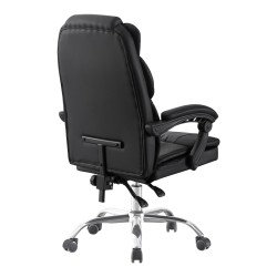 Καρέκλα γραφείου διευθυντή Sanema  pu μαύρο 62x67x112-122εκ