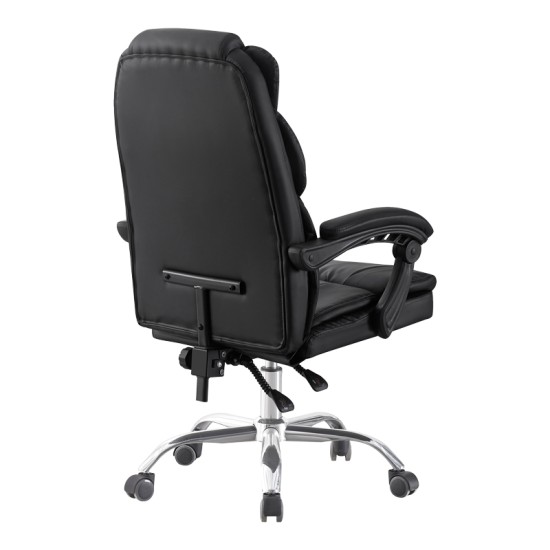 Καρέκλα γραφείου διευθυντή Sanema  pu μαύρο 62x67x112-122εκ