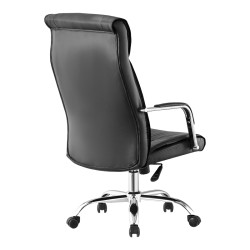Καρέκλα γραφείου διευθυντή Biani  pu μαύρο 56x70x107-115εκ