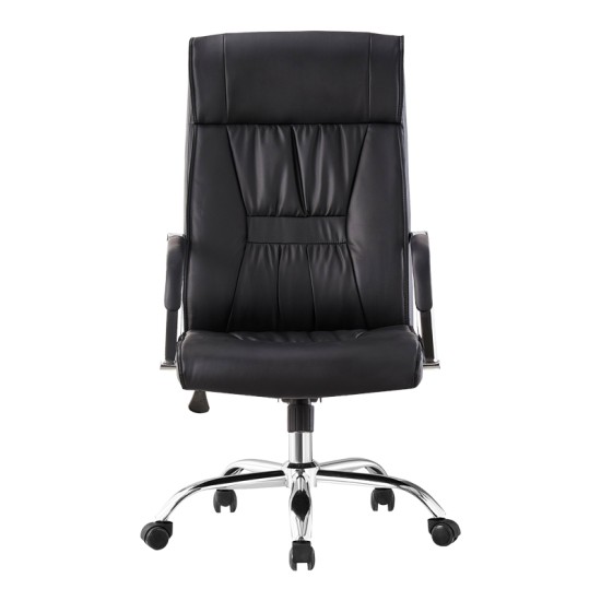 Καρέκλα γραφείου διευθυντή Biani  pu μαύρο 56x70x107-115εκ