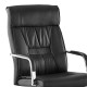 Καρέκλα γραφείου διευθυντή Biani  pu μαύρο 56x70x107-115εκ