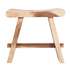 Σκαμπό Saddle  suar ξύλο σε φυσική απόχρωση 50x30x50εκ