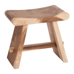 Σκαμπό Saddle  suar ξύλο σε φυσική απόχρωση 50x30x50εκ