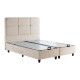 Κρεβάτι διπλό Punto  με αποθηκευτικό χώρο κρεμ βελούδο 160x200εκ
