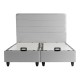 Κρεβάτι διπλό Linteda  με αποθηκευτικό χώρο γκρι βελούδο 160x200εκ