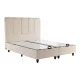 Κρεβάτι διπλό Lunda  με αποθηκευτικό χώρο κρεμ βελούδο 160x200εκ