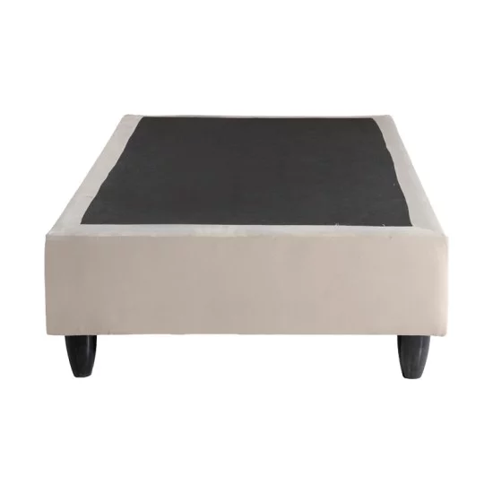 Κρεβάτι μονό Υπόστρωμα Pakda  κρεμ βελούδο 90x200εκ