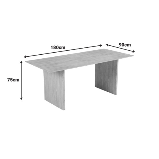 Τραπέζι Releno  sintered stone σε όψη τραβερτίνας 180x90x75εκ
