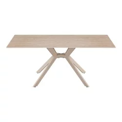 Τραπέζι Olven  sintered stone σε όψη τραβερτίνας 180x90x75εκ
