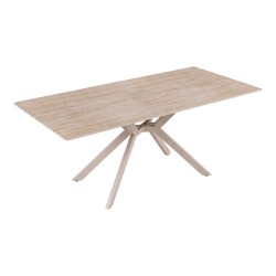 Τραπέζι Olven  sintered stone σε όψη τραβερτίνας 180x90x75εκ