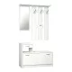 Έπιπλο εισόδου Jentia  με καθρέπτη λευκό MDF 100x24x186εκ