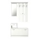 Έπιπλο εισόδου Jentia  με καθρέπτη λευκό MDF 113x100x89εκ