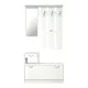 Έπιπλο εισόδου Jentia  με καθρέπτη λευκό MDF 100x24x186εκ