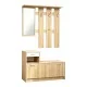 Έπιπλο εισόδου Jentia   με καθρέπτη sonoma με λευκό MDF 100x24x186εκ