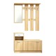 Έπιπλο εισόδου Jentia   με καθρέπτη sonoma με λευκό MDF 113x100x89εκ