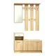 Έπιπλο εισόδου Jentia   με καθρέπτη sonoma με λευκό MDF 100x24x186εκ