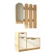 Έπιπλο εισόδου Kenty   με καθρέπτη sonoma με λευκό MDF 100x28x110εκ