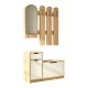 Έπιπλο εισόδου Kenty   με καθρέπτη sonoma με λευκό MDF 100x28x110εκ