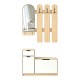 Έπιπλο εισόδου Kenty   με καθρέπτη sonoma με λευκό MDF 100x28x110εκ