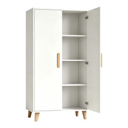Ντουλάπι Tamera  λευκό με φυσική απόχρωση MDF 60x30x120εκ