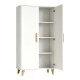 Ντουλάπι Tamera  λευκό με φυσική απόχρωση MDF 60x30x120εκ