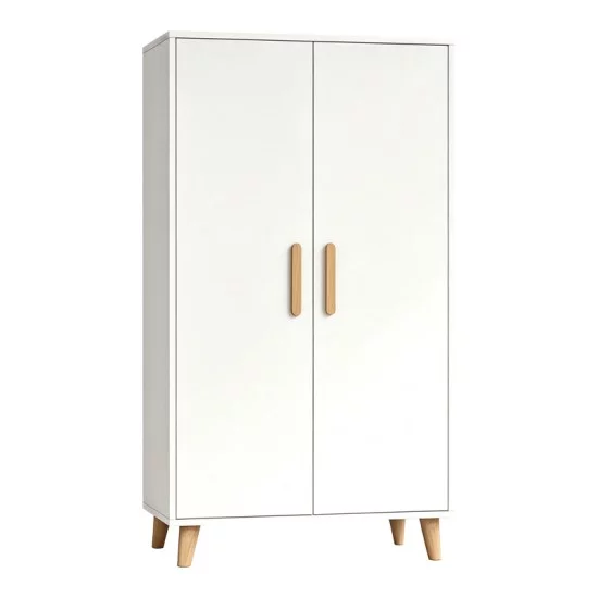 Ντουλάπι Tamera  λευκό με φυσική απόχρωση MDF 60x30x120εκ