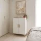 Ντουλάπι Tamera  λευκό με φυσική απόχρωση MDF 60x30x120εκ