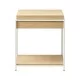 Βοηθητικό τραπέζι Odar  με αποθηκευτικό χώρο sonoma MDF με λευκό μέταλλο 51x51x60εκ