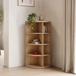 Γωνιακή ραφιέρα Benzal  sonoma MDF 80x30x120εκ