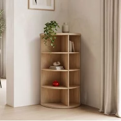 Γωνιακή ραφιέρα Benzal  sonoma MDF 80x30x120εκ