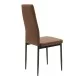 Καρέκλα Parker  cappuccino PU με μεταλλικό μαύρο πόδι 41x48x96εκ