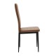 Καρέκλα Parker  cappuccino PU με μεταλλικό μαύρο πόδι 41x48x96εκ
