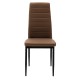Καρέκλα Parker  cappuccino PU με μεταλλικό μαύρο πόδι 41x48x96εκ