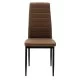 Καρέκλα Parker  cappuccino PU με μεταλλικό μαύρο πόδι 41x48x96εκ