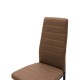 Καρέκλα Parker  cappuccino PU με μεταλλικό μαύρο πόδι 41x48x96εκ