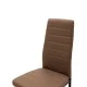 Καρέκλα Parker  cappuccino PU με μεταλλικό μαύρο πόδι 41x48x96εκ
