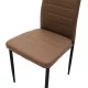 Καρέκλα Parker  cappuccino PU με μεταλλικό μαύρο πόδι 41x48x96εκ