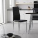 Καρέκλα Parker  μαύρο PU με πόδι χρωμίου 41x48x96εκ