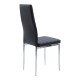 Καρέκλα Parker  μαύρο PU με πόδι χρωμίου 41x48x96εκ