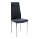 Καρέκλα Parker  μαύρο PU με πόδι χρωμίου 41x48x96εκ
