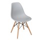 ART Wood Καρέκλα Τραπεζαρίας - Κουζίνας, Πόδια Οξιά, Κάθισμα PP Γκρι - 1 Step K/D - Pro -  46x53x81cm